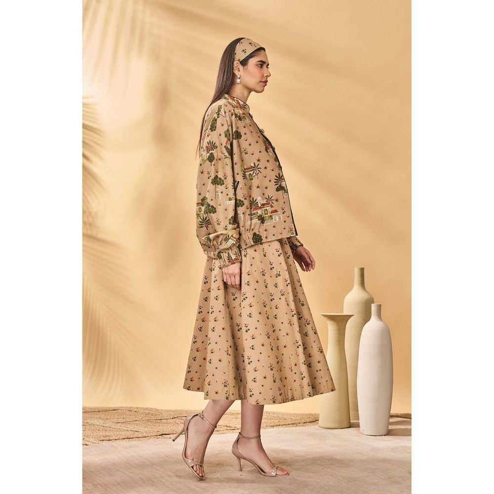 Masaba Beige Miniature Garden Skirt