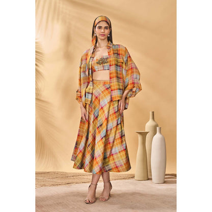 Masaba Multicolour Sundowner Checkered Skirt