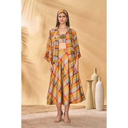 Masaba Multicolour Sundowner Checkered Skirt
