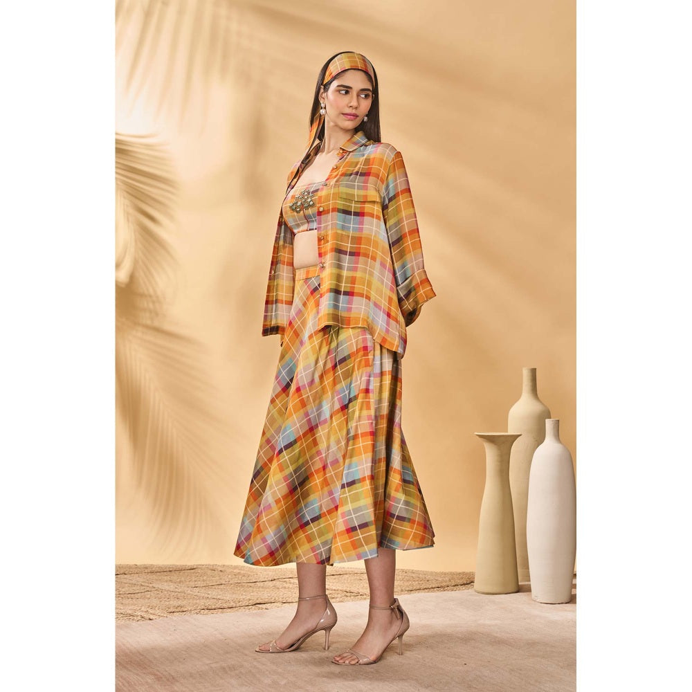 Masaba Multicolour Sundowner Checkered Skirt