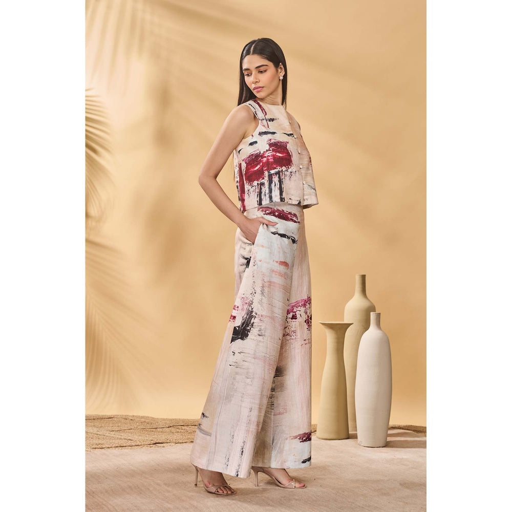 Masaba Beige Chaotic Harmony Waistcoat