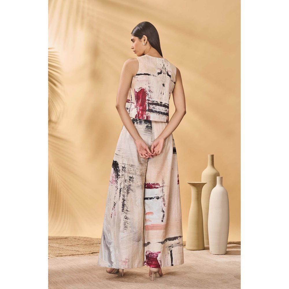 Masaba Beige Chaotic Harmony Waistcoat