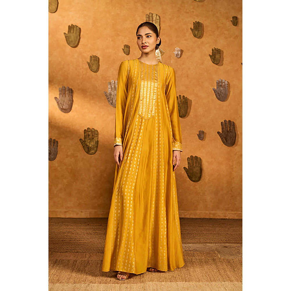 Masaba Ochre Snow Light Anarkali with Dupatta