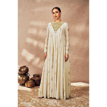 Masaba Ivory Potters Touch Anarkali With Dupatta