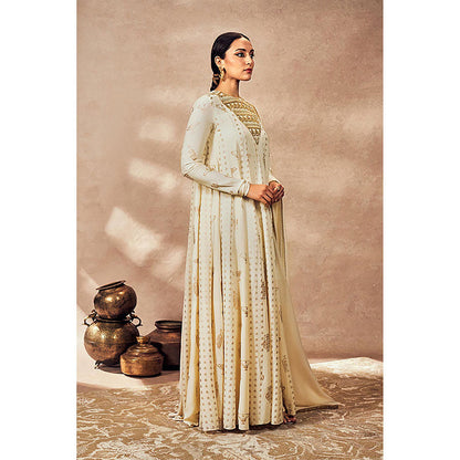 Masaba Ivory Potters Touch Anarkali With Dupatta