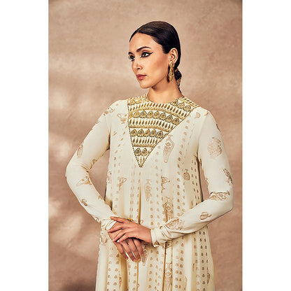 Masaba Ivory Potters Touch Anarkali With Dupatta
