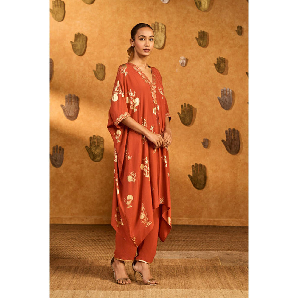 Masaba Rust Moon Garden Kurta with Pant