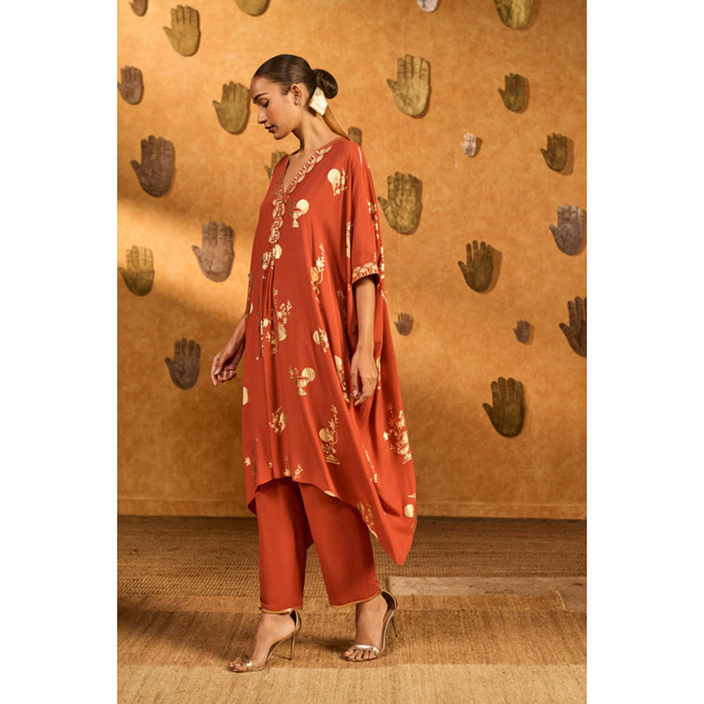 Masaba Rust Moon Garden Kurta with Pant