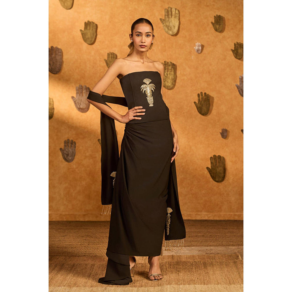 Masaba Cherry Wine Corset Set