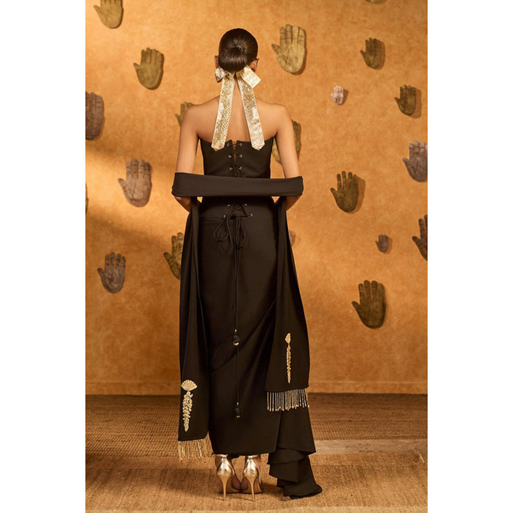 Masaba Cherry Wine Corset Set