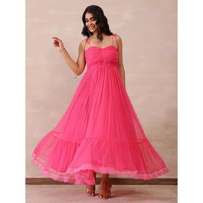 Masoomm Fuchsia Pink Roseate Maxi Dress