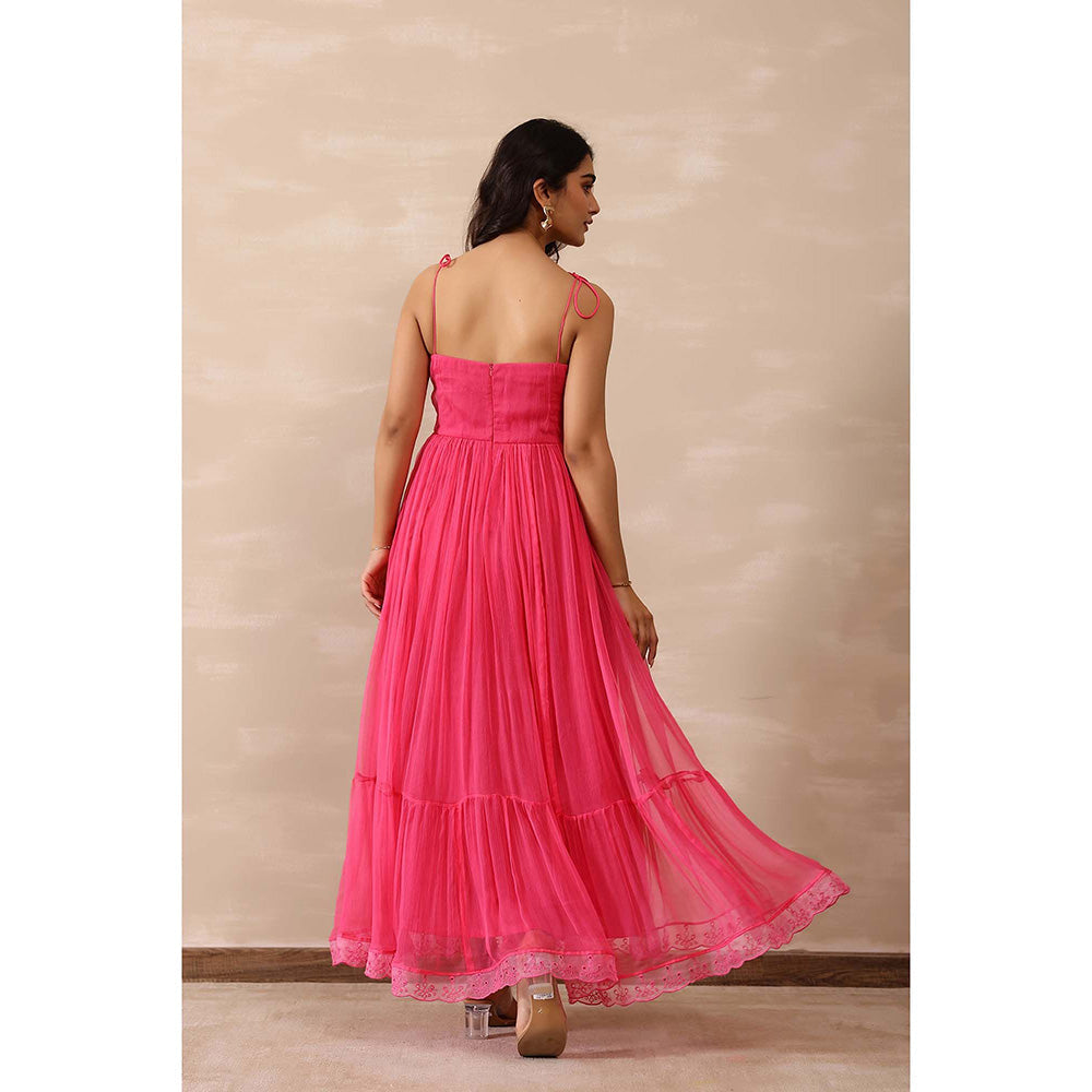 Masoomm Fuchsia Pink Roseate Maxi Dress