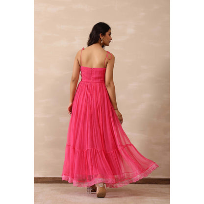 Masoomm Fuchsia Pink Roseate Maxi Dress
