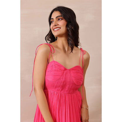 Masoomm Fuchsia Pink Roseate Maxi Dress