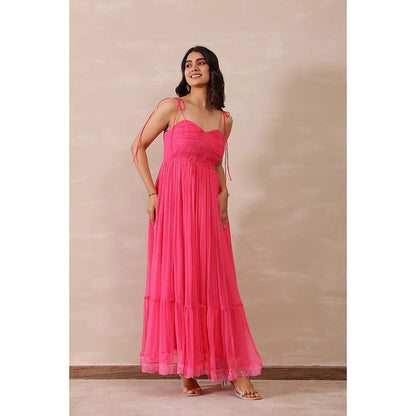 Masoomm Fuchsia Pink Roseate Maxi Dress