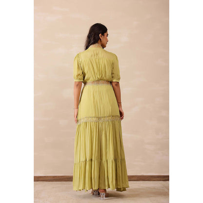 Masoomm Green Hazel Maxi Dress