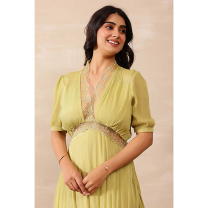 Masoomm Green Hazel Maxi Dress