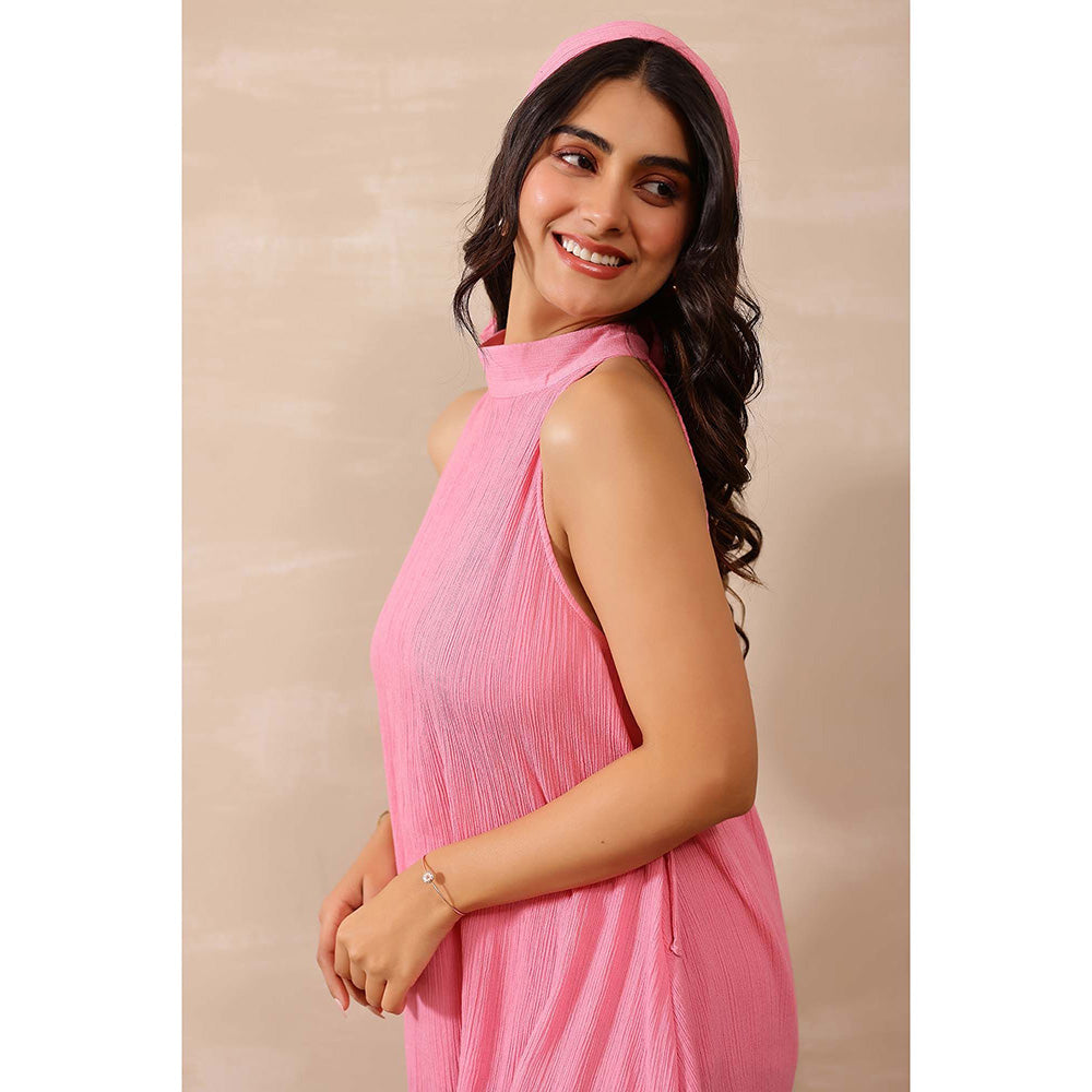 Masoomm Pink Midnight Ombre Print Maxi Dress