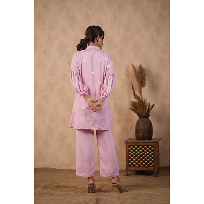 Masoomm Pink Embroidered Co-Ord (Set of 2)