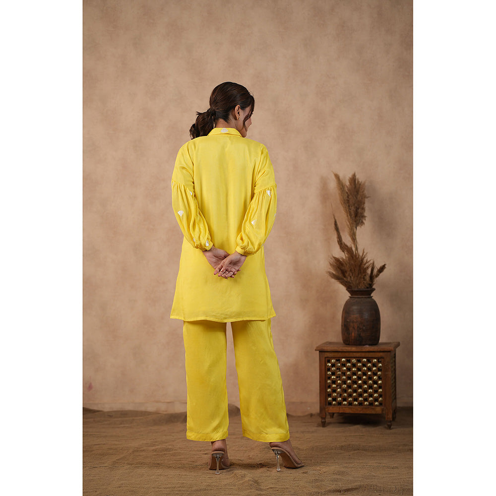 Masoomm Yellow Embroidered Co-Ord (Set of 2)