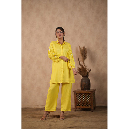 Masoomm Yellow Embroidered Co-Ord (Set of 2)