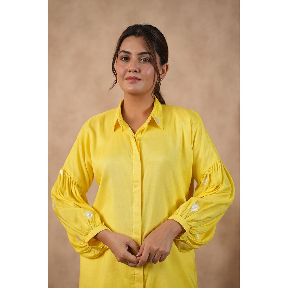 Masoomm Yellow Embroidered Co-Ord (Set of 2)