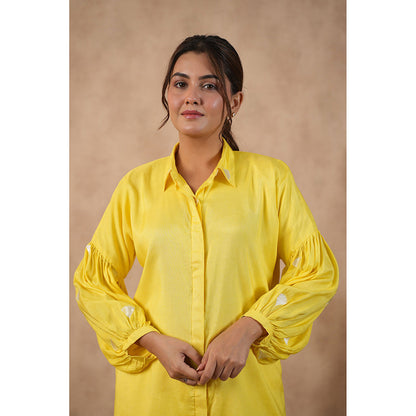Masoomm Yellow Embroidered Co-Ord (Set of 2)
