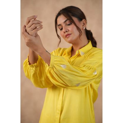 Masoomm Yellow Embroidered Co-Ord (Set of 2)