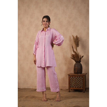 Masoomm Pink Embroidered Co-Ord (Set of 2)