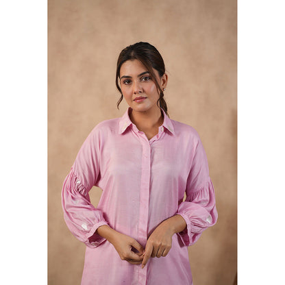 Masoomm Pink Embroidered Co-Ord (Set of 2)