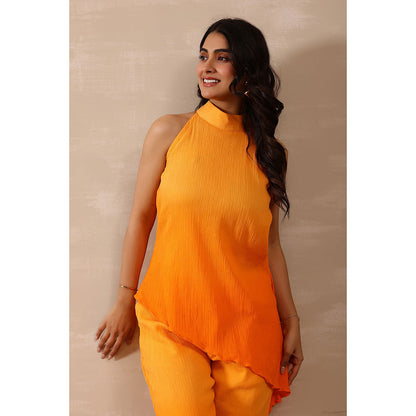 Masoomm Sunset Orange Ombre Co-Ord (Set of 2)