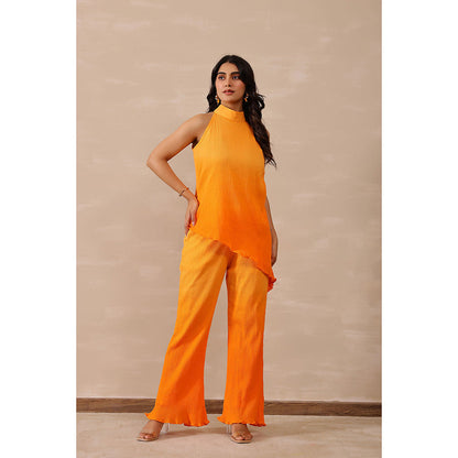 Masoomm Sunset Orange Ombre Co-Ord (Set of 2)