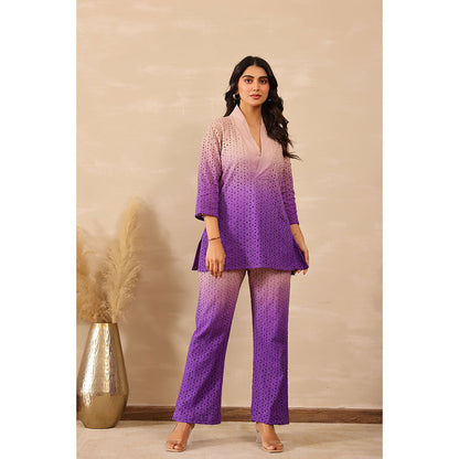 Masoomm Lavender Dusk Ombre Co-Ord (Set of 2)