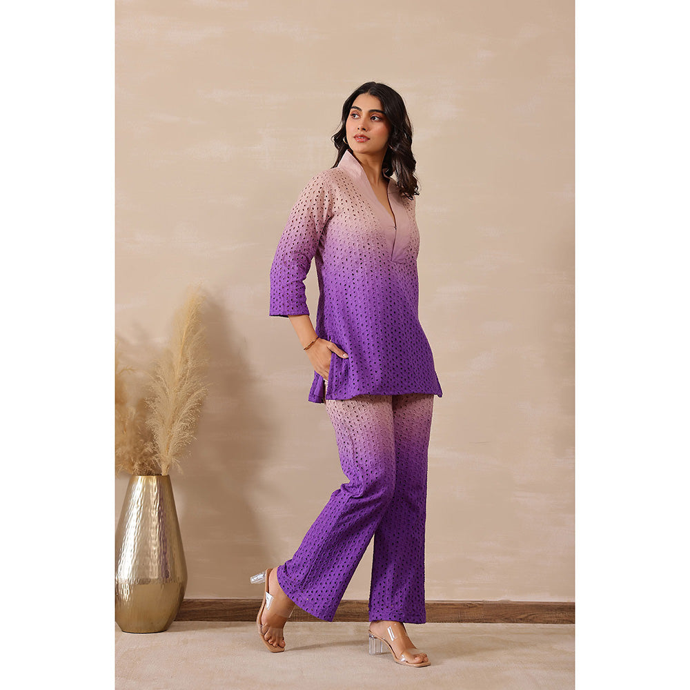 Masoomm Lavender Dusk Ombre Co-Ord (Set of 2)