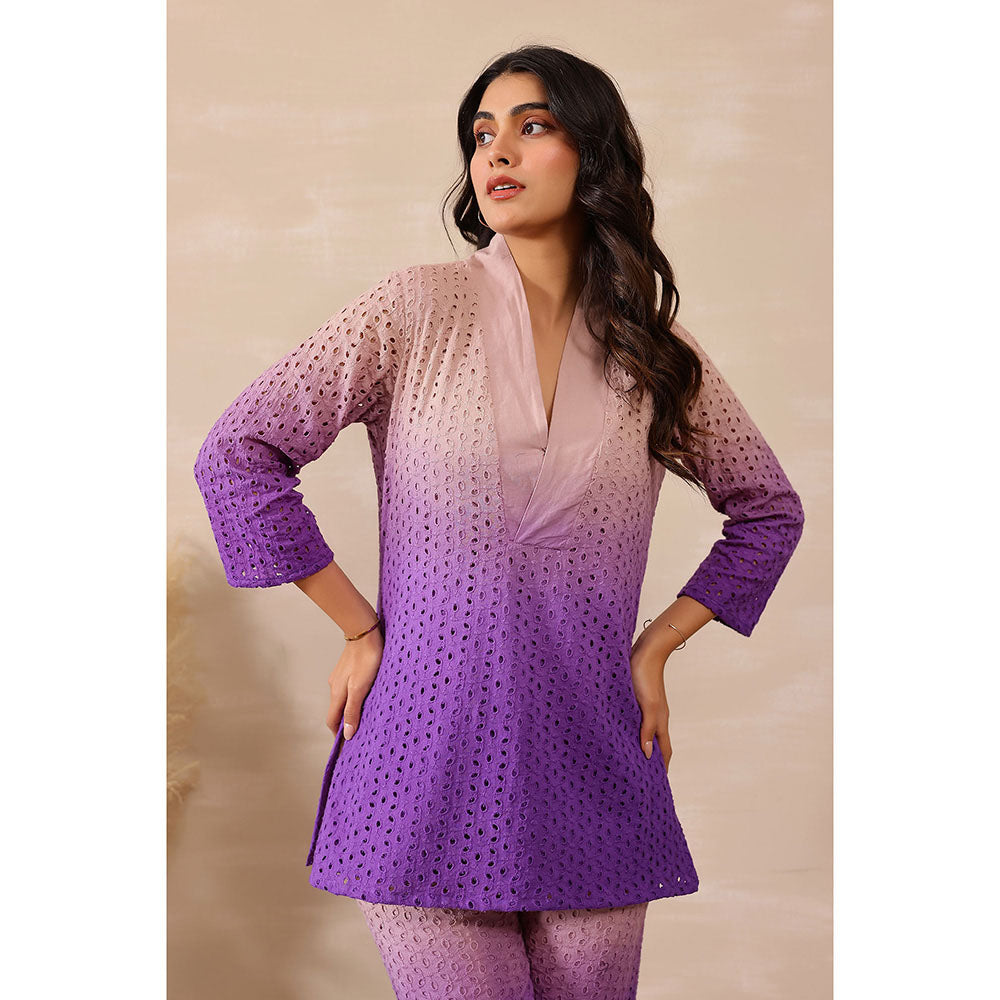 Masoomm Lavender Dusk Ombre Co-Ord (Set of 2)