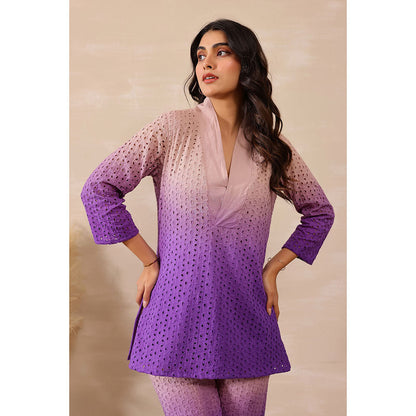 Masoomm Lavender Dusk Ombre Co-Ord (Set of 2)
