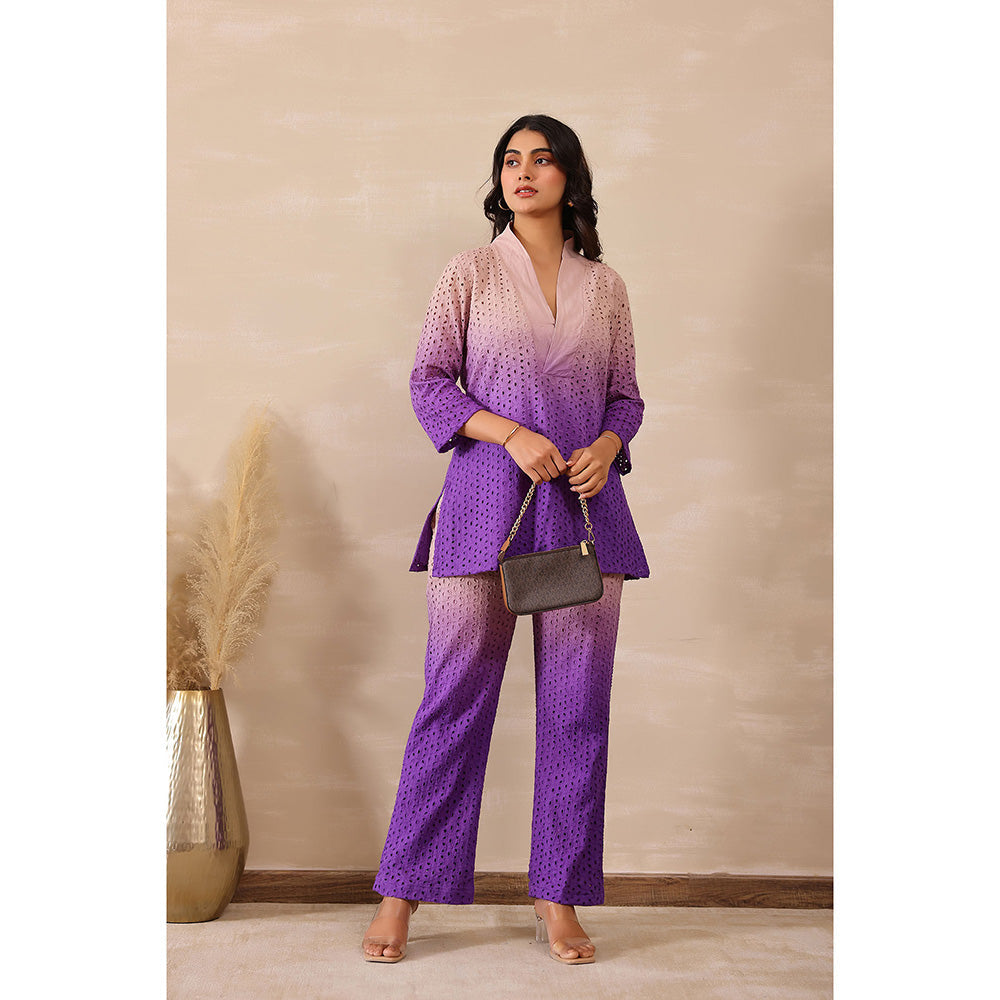 Masoomm Lavender Dusk Ombre Co-Ord (Set of 2)