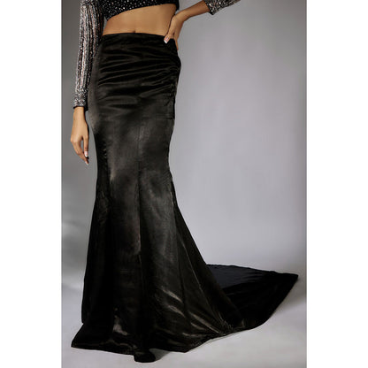 Masumi Mewawalla Black Sequined Skirt (Set of 2)