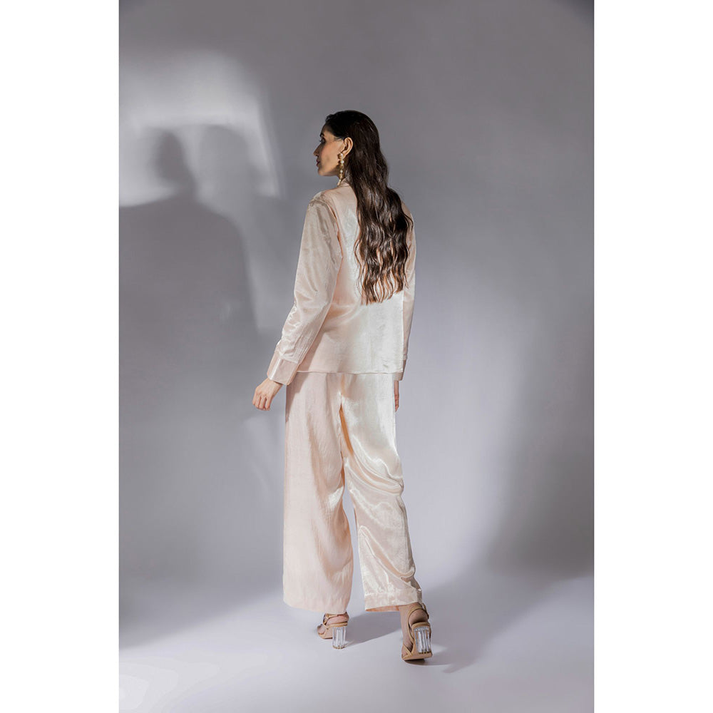 Masumi Mewawalla Peach Pink Sequined Blazer (Set of 2)