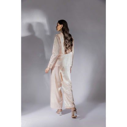 Masumi Mewawalla Peach Pink Sequined Blazer (Set of 2)