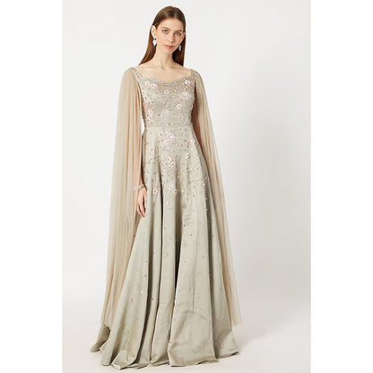 Masumi Mewawalla Olive Embellished Net Gown