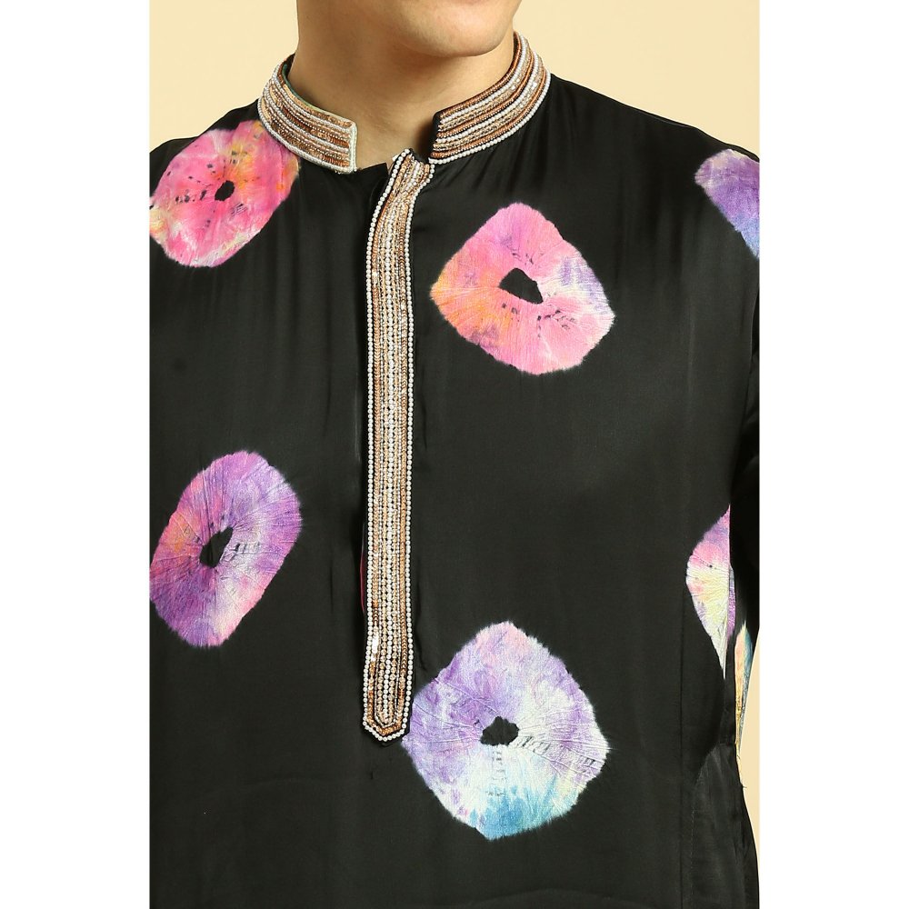 Masumi Mewawalla Black Kurta with Pant (Set of 2)