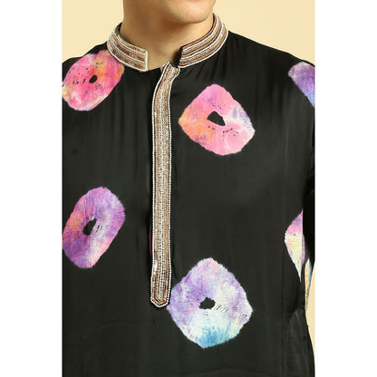 Masumi Mewawalla Black Kurta with Pant (Set of 2)