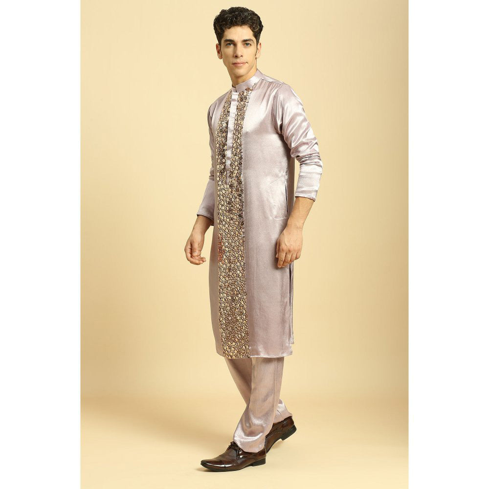Masumi Mewawalla Lavender Embroidered Kurta with Pant (Set of 2)