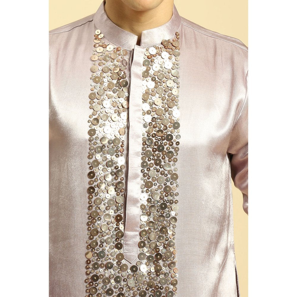 Masumi Mewawalla Lavender Embroidered Kurta with Pant (Set of 2)