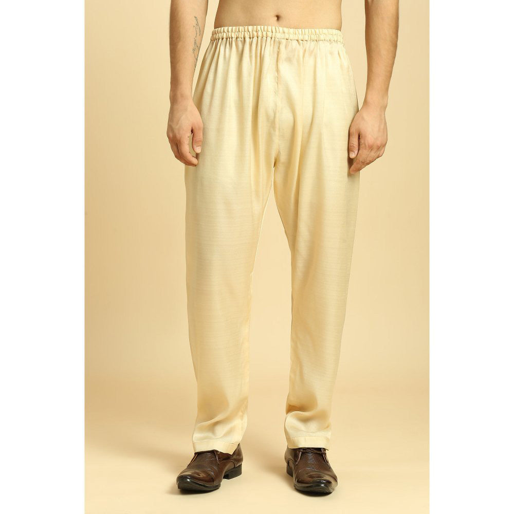 Masumi Mewawalla Green Tissue Kurta with Pant with Dupatta (Set of 3)