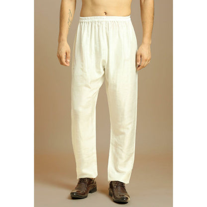 Masumi Mewawalla Yellow Embroidered Kurta with Pant (Set of 2)