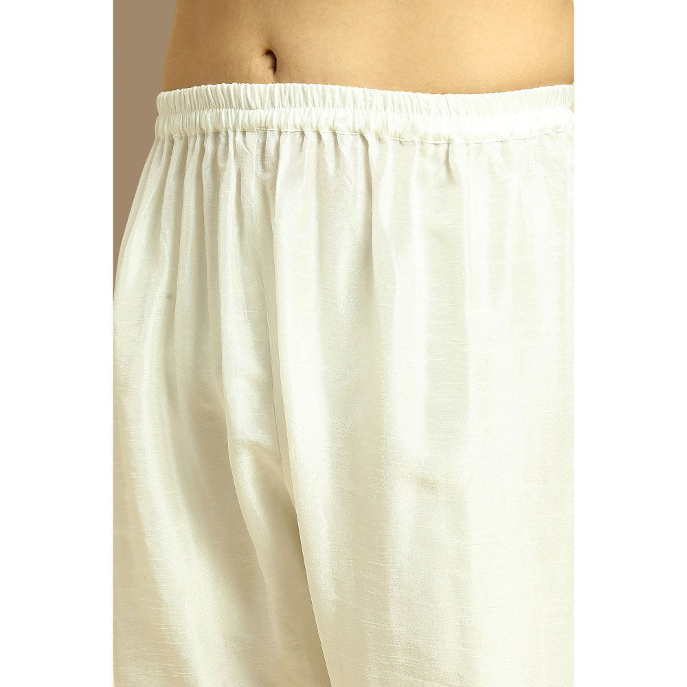 Masumi Mewawalla Yellow Embroidered Kurta with Pant (Set of 2)