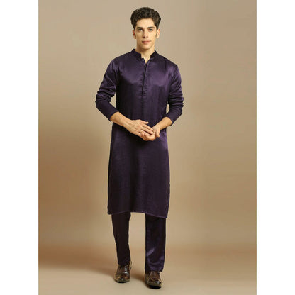 Masumi Mewawalla Deep Purple Kurta with Pant and Dupatta (Set of 3)