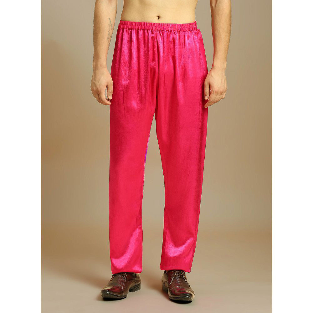 Masumi Mewawalla Hot Pink Embroidered Kurta with Pant (Set of 2)